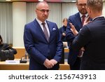 Small photo of Polish Undersecretary of State for Security, Marcin Przydacz arrives for a Foreign Affairs Council (FAC) meeting at the EU headquarters in Brussels, Belgium on May 16, 2022.