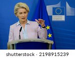 Small photo of Press statement by Ursula von der LEYEN, President of the European Commission on Energy in Brussels, Belgium on September 7, 2022.