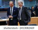 Small photo of Gilles ROTH, Minister for Finance arrives to attend in a meeting of Eurogroup Finance Ministers, at the European Council in Brussels, Belgium on Jan. 15, 2024.