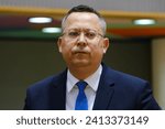 Small photo of Ladislav KAMENICKY , Minister for Finance arrives to attend in Economic and Financial Affairs Council, at the European Council in Brussels, Belgium on Jan. 16, 2024.