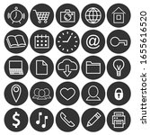 set of round office black icons.... | Shutterstock .eps vector #1655616520
