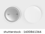 white pin badge isolated on... | Shutterstock . vector #1600861366