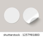 vector white realistic round... | Shutterstock .eps vector #1257981883