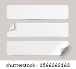 three white realistic paper... | Shutterstock .eps vector #1566363163