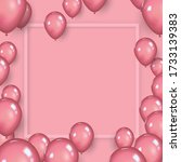 pink balloons on  blank space... | Shutterstock .eps vector #1733139383