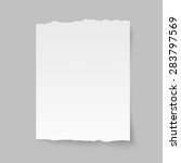 vector blank sheet of torn... | Shutterstock .eps vector #283797569