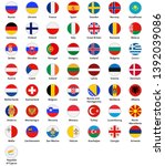 european countries icon set ... | Shutterstock .eps vector #1392039086