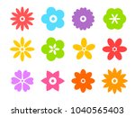 Set Of Flat Icon Flower Icons...