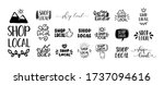 shop local set of hand drawn... | Shutterstock .eps vector #1737094616