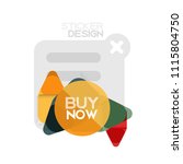 flat design triangle arrow... | Shutterstock .eps vector #1115804750