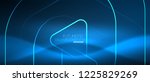 neon blue color glowing techno... | Shutterstock .eps vector #1225829269
