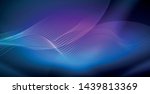 glowing abstract wave on dark ... | Shutterstock .eps vector #1439813369