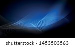 glowing abstract wave on dark ... | Shutterstock .eps vector #1453503563