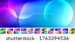 set of vector abstract... | Shutterstock .eps vector #1763394536