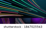 set of abstract colorful lines... | Shutterstock .eps vector #1867025563