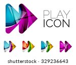 set of abstract next play arrow ... | Shutterstock . vector #329236643