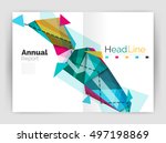 triangle abstract background.... | Shutterstock .eps vector #497198869