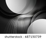 glowing wave created with... | Shutterstock . vector #687150739