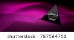 straight neon lines in dark... | Shutterstock .eps vector #787564753