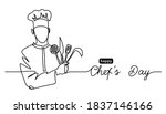 happy chefs day simple vector... | Shutterstock .eps vector #1837146166