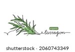 tarragon  estragon leaves... | Shutterstock .eps vector #2060743349