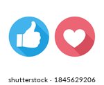 thumbs up and heart icon on a... | Shutterstock .eps vector #1845629206