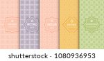 set of seamless line patterns ... | Shutterstock .eps vector #1080936953