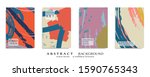 abstract backgrouns set  grunge ... | Shutterstock .eps vector #1590765343
