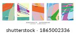 abstract backgrouns set  grunge ... | Shutterstock .eps vector #1865002336