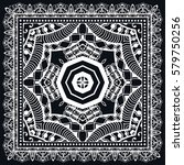 black and white abstract lace... | Shutterstock .eps vector #579750256