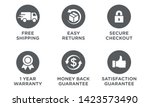 e commerce security badges risk ... | Shutterstock .eps vector #1423573490