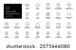 online store line icons set  e... | Shutterstock .eps vector #2075666080