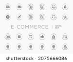online store line icons set  e... | Shutterstock .eps vector #2075666086