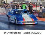 Small photo of Dec 04, 2021 - Bradenton, Florida, USA: 50th Annual Snowbird Outlaw Nationals presented by Motion Raceworks. $50,000 Pro Mod Shootout, Pro275, X275, Outlaw 632, Ultra Street, LDR. Drag racing cars.