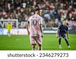 Small photo of Fort Lauderdale, FL, USA. 11th August 2023. 10-Lionel Messi of Inter Miami during the match Charlotte FC vs. Inter Miami CF at DRV Pink Stadium in Florida, USA.
