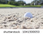 Golf Ball In The Sand Trap Of A ...