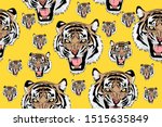 animal seamless pattern with... | Shutterstock .eps vector #1515635849