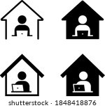 business icon of telework from... | Shutterstock .eps vector #1848418876