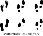 human various footprint icon... | Shutterstock .eps vector #2134014979