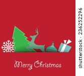 merry christmas card   vector... | Shutterstock .eps vector #236252296