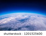 Amazing view of edge of earth and atmosphere layer