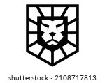 modern lion king head minimal... | Shutterstock .eps vector #2108717813