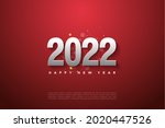 2022 happy new year with silver ... | Shutterstock .eps vector #2020447526