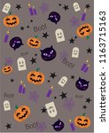 fun halloween elements | Shutterstock .eps vector #1163715163