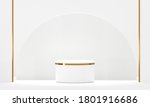 3d rendering white podium... | Shutterstock . vector #1801916686