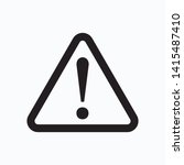danger sign vector icon.... | Shutterstock .eps vector #1415487410