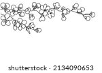 blooming spring branch.... | Shutterstock .eps vector #2134090653