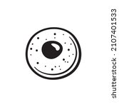 black single cookie line icon.... | Shutterstock .eps vector #2107401533