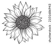 Sunflower Outline  Sunflower...