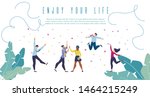 enjoy your life  positive... | Shutterstock .eps vector #1464215249